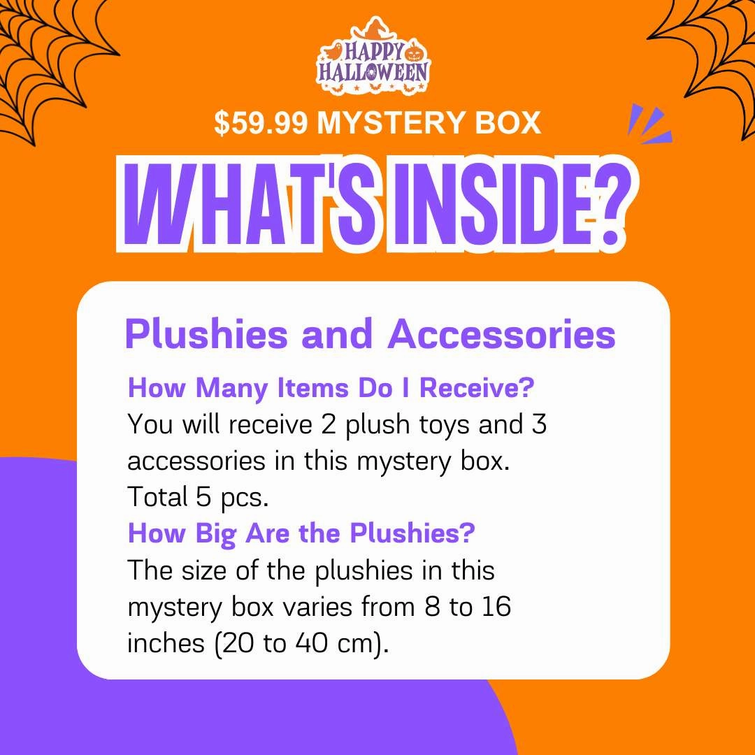 Dark Aesthetic Mystery Box Plush & Accessories 5-Piece Set