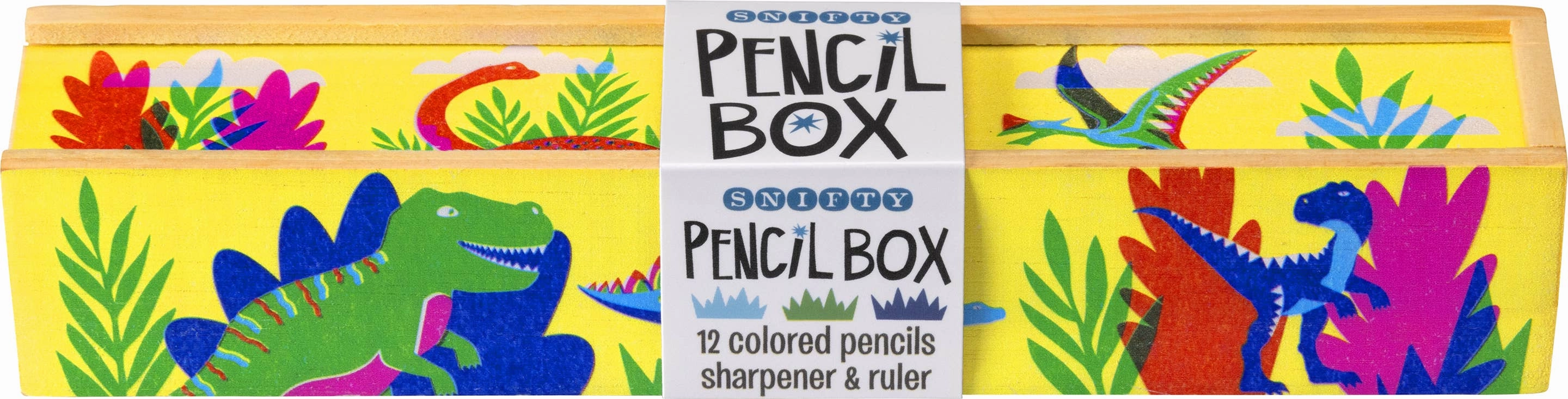 Dino Days - Wooden Colored Pencil Box - Set of 12