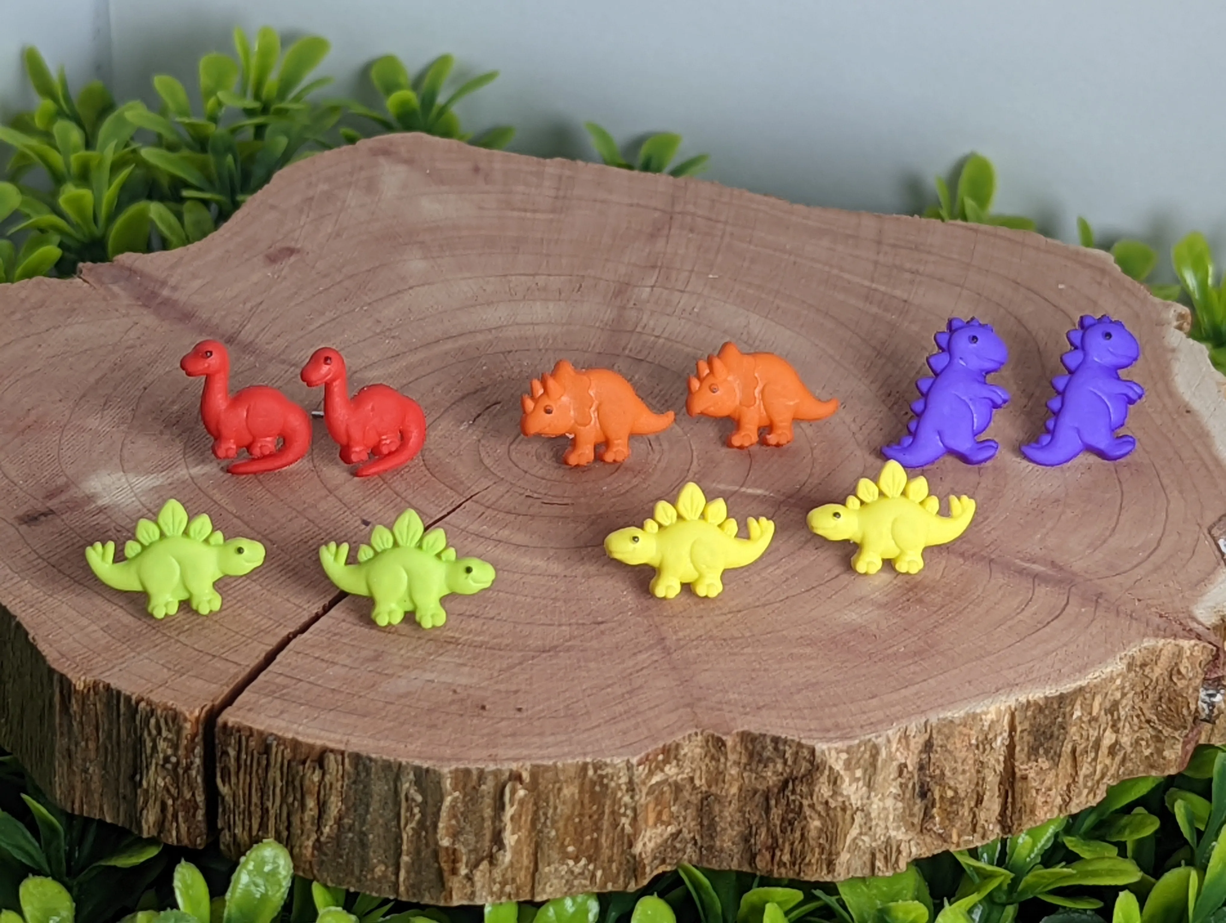 Dinosaur Brachiosaurus Stud Earrings