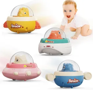 Dinosaur Toy Cars for Toddlers 1-3,4Pack Press and Go Cars Baby Toys 6-12-18 Months,1 Year Old Boy Toys Dino Car,Infant Car Toys for Ages 0-2,1st Birthday Gifts for 1 Year Old Boy