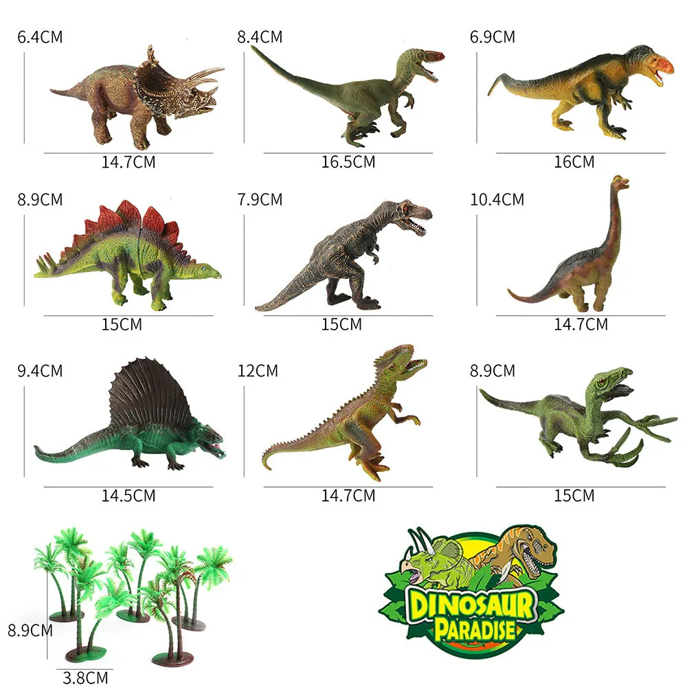 Dinosaur toy figure with activity play mat and tree, perfect gift for children, boys and girls