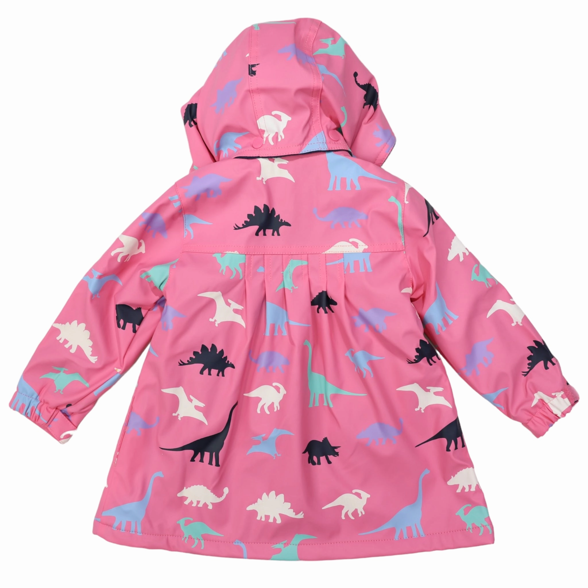 Dinosaur Colour Change Raincoat Hot Pink