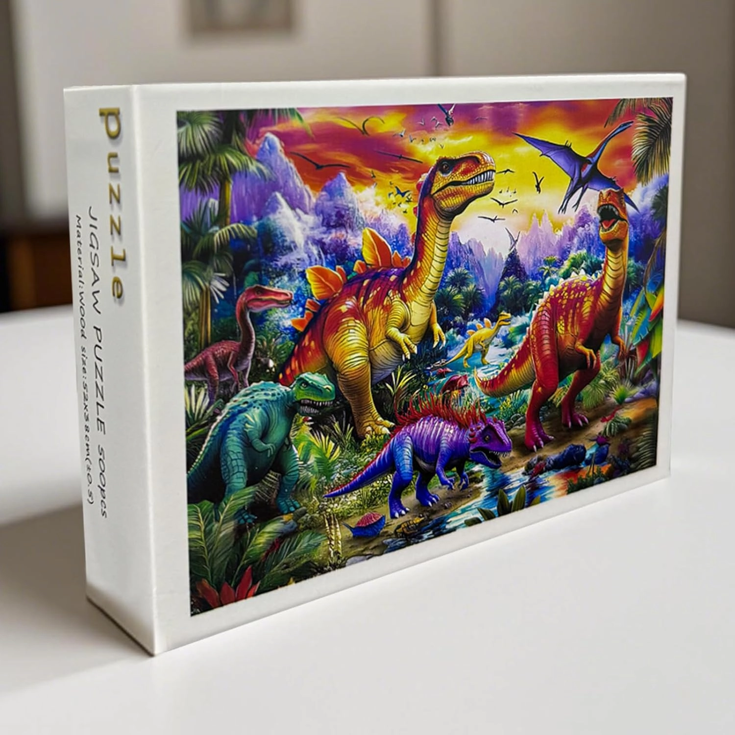 Dinosaur Puzzles for Kids Ages 6-8 8-10 10-12,Dinosaur World 500 Pieces Puzzles Learning Educational Toys Gift for Boys and Girls Toddler Family Decoration