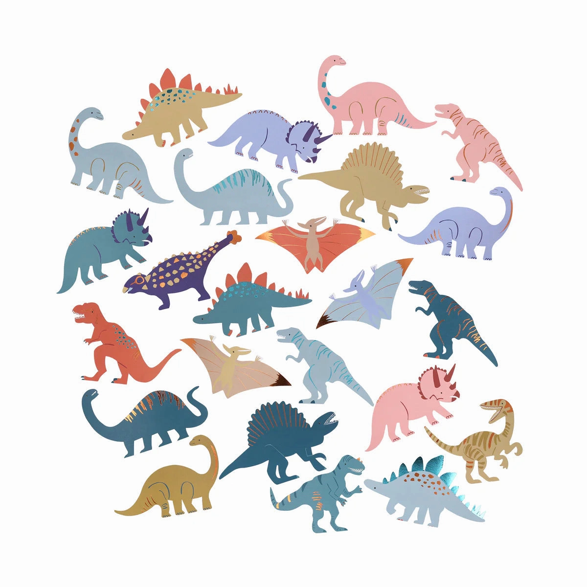 Dinosaur Shaped Stickers (x 25)