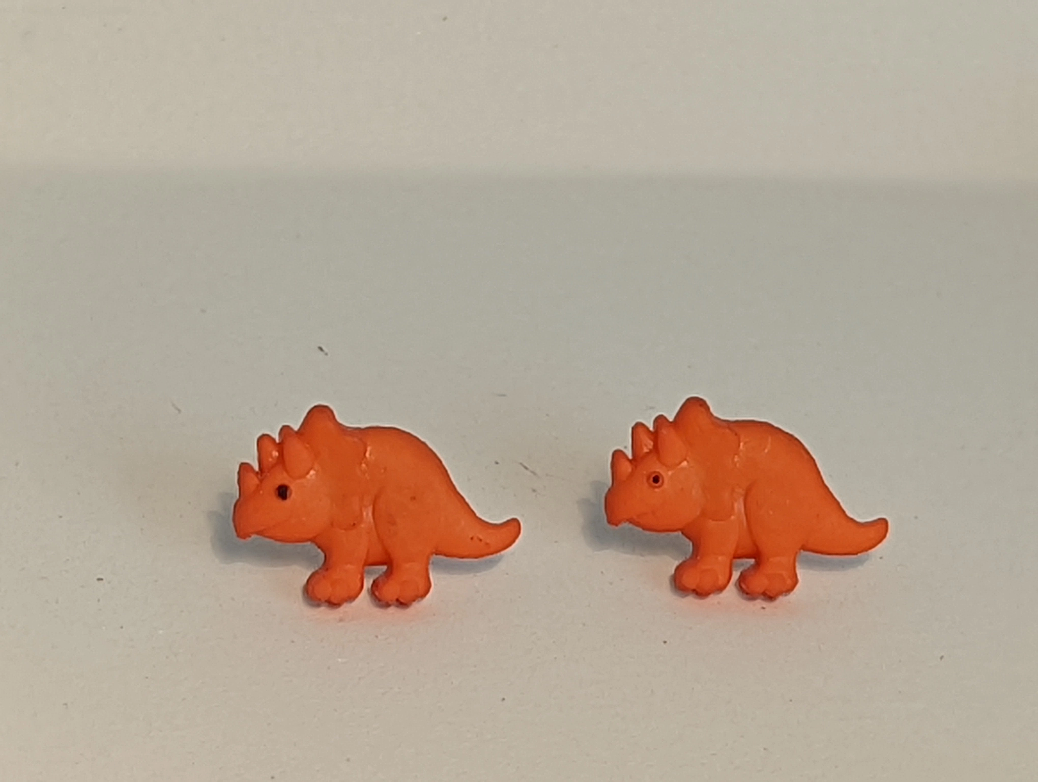 Dinosaur Triceratops Stud Earrings