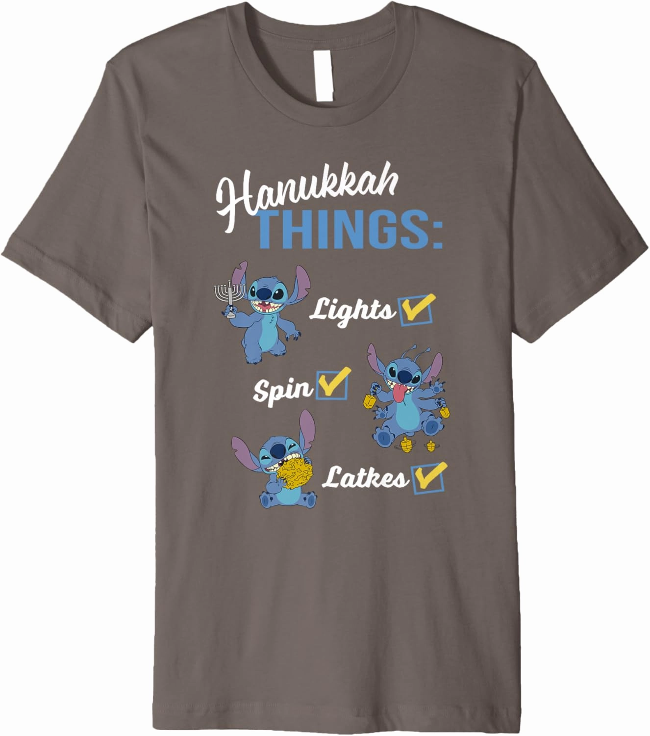 Disney Lilo & Stitch Hanukkah Things Checklist Premium T-Shirt