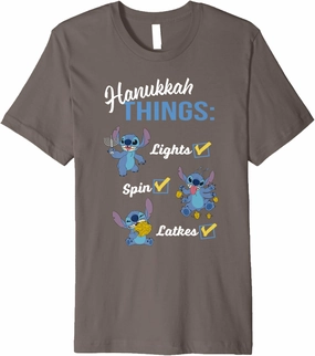 Disney Lilo & Stitch Hanukkah Things Checklist Premium T-Shirt