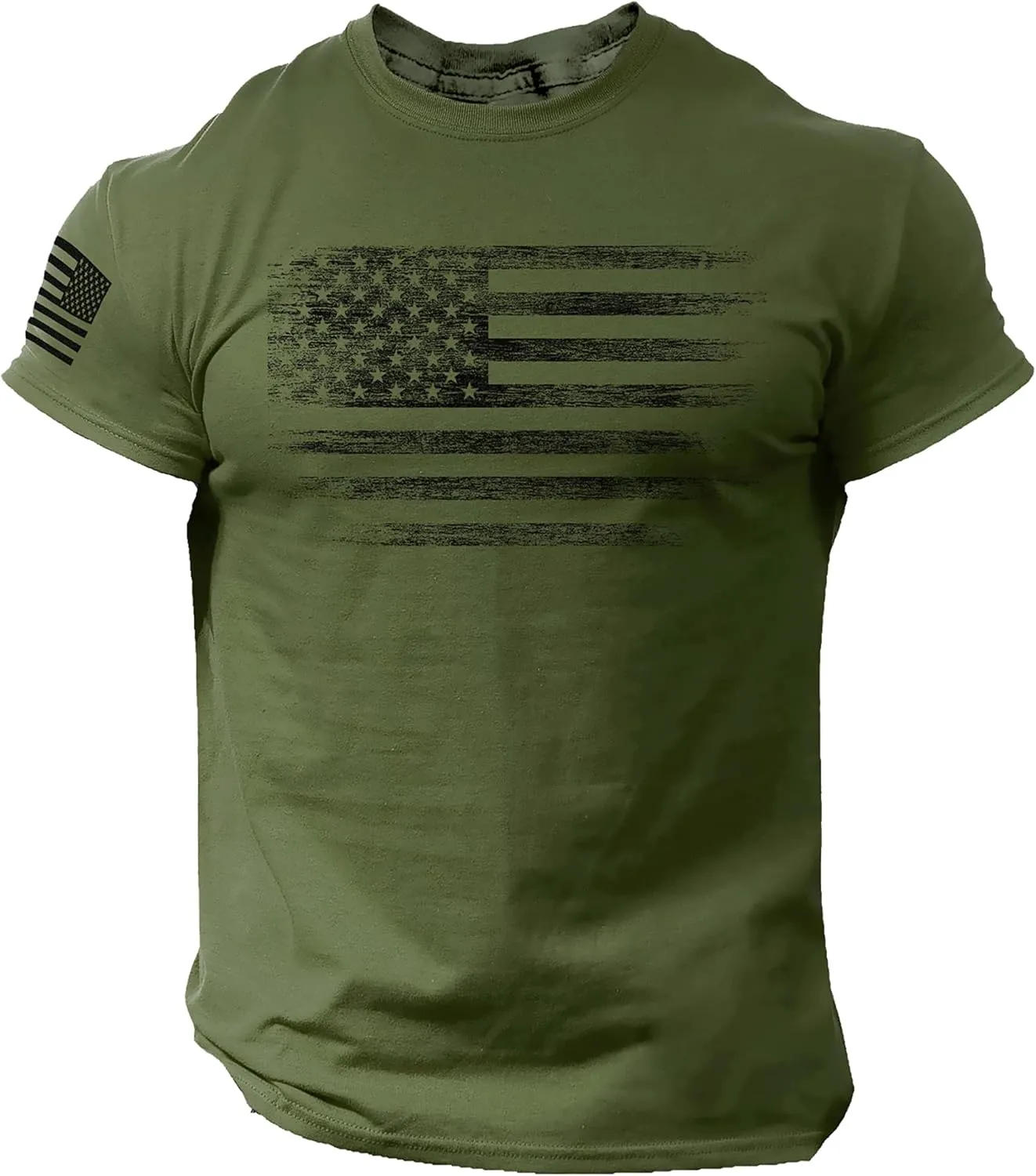 Distressed American Flag Men T Shirt – USA