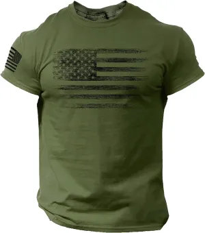Distressed American Flag Men T Shirt – USA