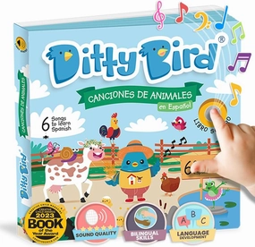 Ditty Bird Spanish Nursery Rhymes Book | Animal and Bedtime | Spanish Bilingual Musical Books for Toddler | Fun, Interactive Sound Books for Babies | Libro En Español para Bebés