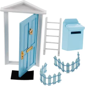 DIY Mini Wooden Door Kit Fairy Door Set for Dollhouse Safe Elegant Design Enhance Boys and Girls' Creativity Suitable for Indoor Use