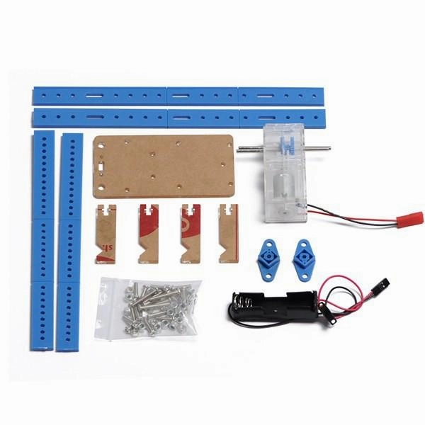 DIY Handmade Lanyard Climbing Robot Toy Kit Assembly Material Bag for Children Blue