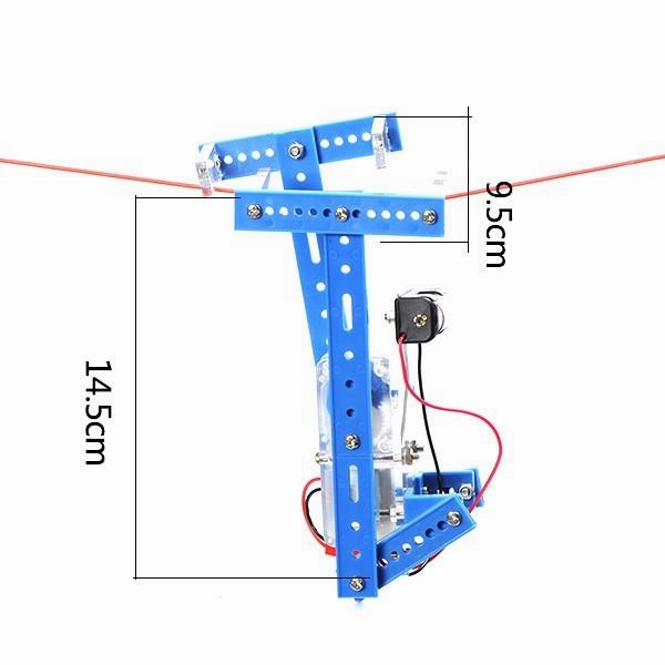 DIY Handmade Lanyard Climbing Robot Toy Kit Assembly Material Bag for Children Blue