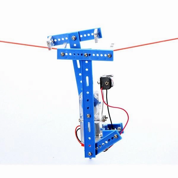 DIY Handmade Lanyard Climbing Robot Toy Kit Assembly Material Bag for Children Blue