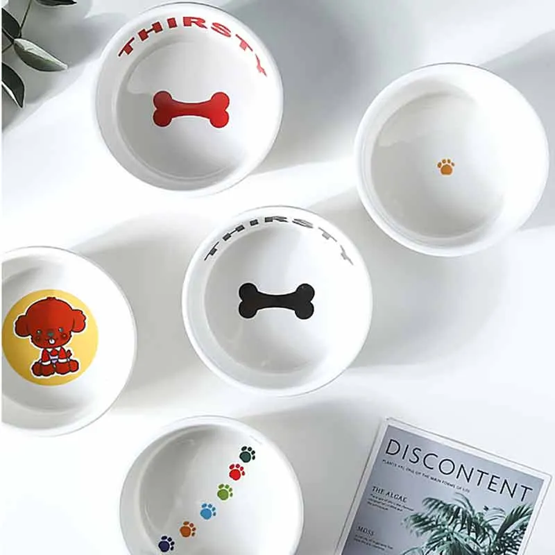 Dog Bowls Ceramic Anti-spill Pet Food & Drinking Bowl