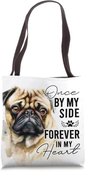 Dog Death Sympathy Gift Pet Memorial Gift Pug Tote Bag