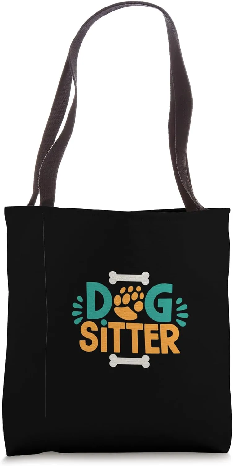 Dog Sitter Paw Print Pet Care Fun Tote Bag