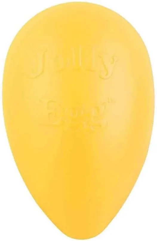 Dog Toy 8 Inch Hard Plastic Egg Shaped Jolly Interactive Fun Choose Color or Set (Red)