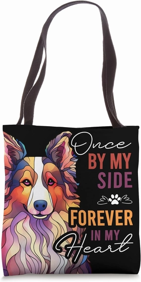 Dog Death Sympathy Gift Pillow Pet Memorial Gift Sheltie Tote Bag