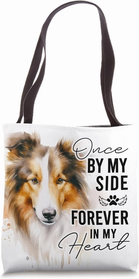 Dog Death Sympathy Pet Memorial Shetland Sheepdog Sheltie Tote Bag