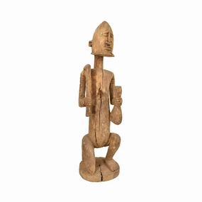 Dogon Kneeling Wood Figure Mali