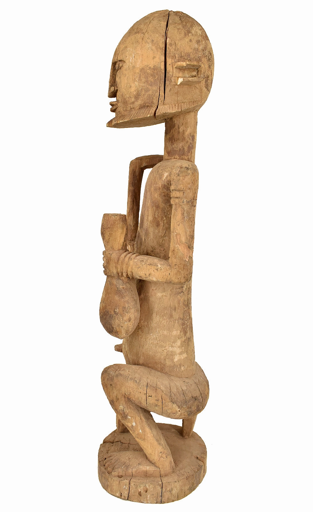 Dogon Kneeling Wood Figure Mali