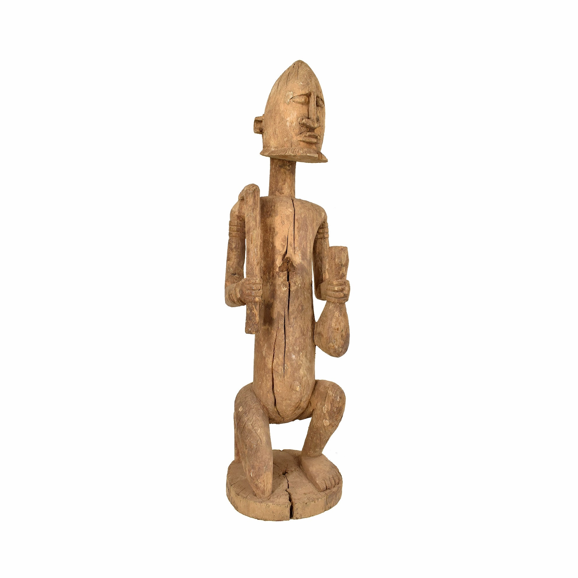 Dogon Kneeling Wood Figure Mali
