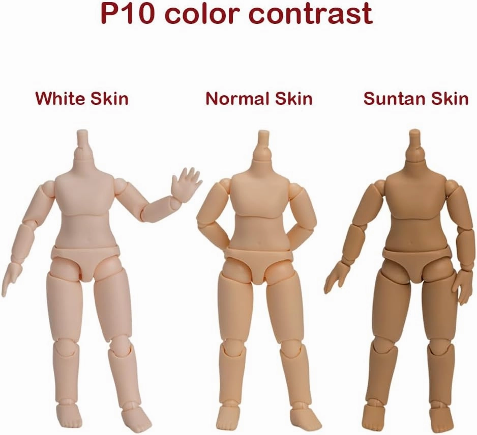 Doll Body Piccodo P10 for OB11 Doll,GSC,STO,1/12 BJD Doll Head Body10 Action Figure Toys Doll Accessories (P10 White Skin)