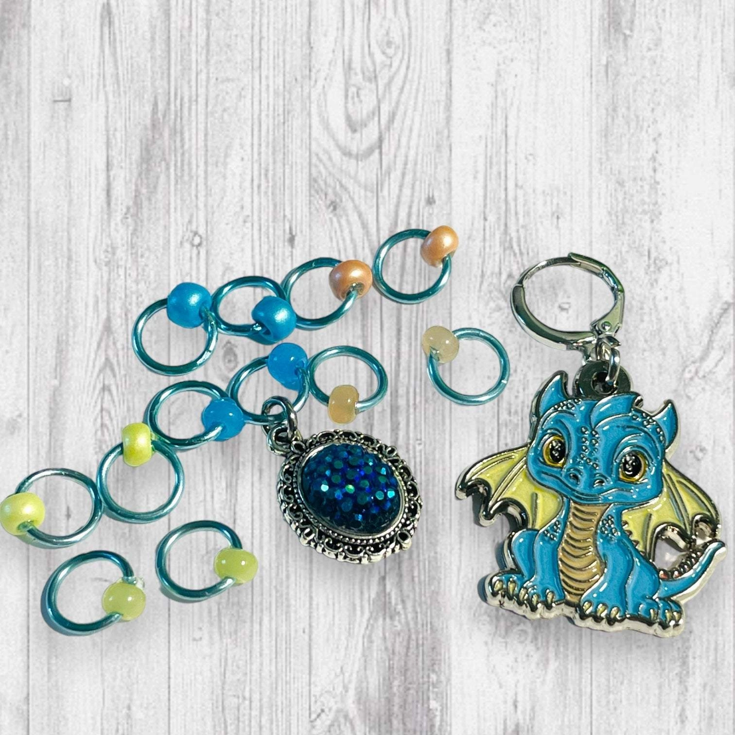 Dragons are the Most Horrible Animal Progress and Stitch Markers