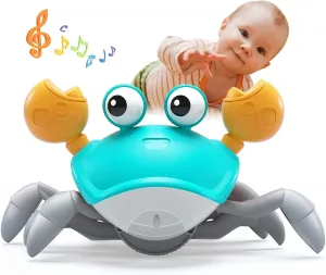 Dusja Crawling Crab Baby Toys, Kids Play Helicopters Crab, Infant Tummy Time Toy Gifts 3 4 5 6 7 8 9 10 11 12 Babies Boy Girl Learning Crawl