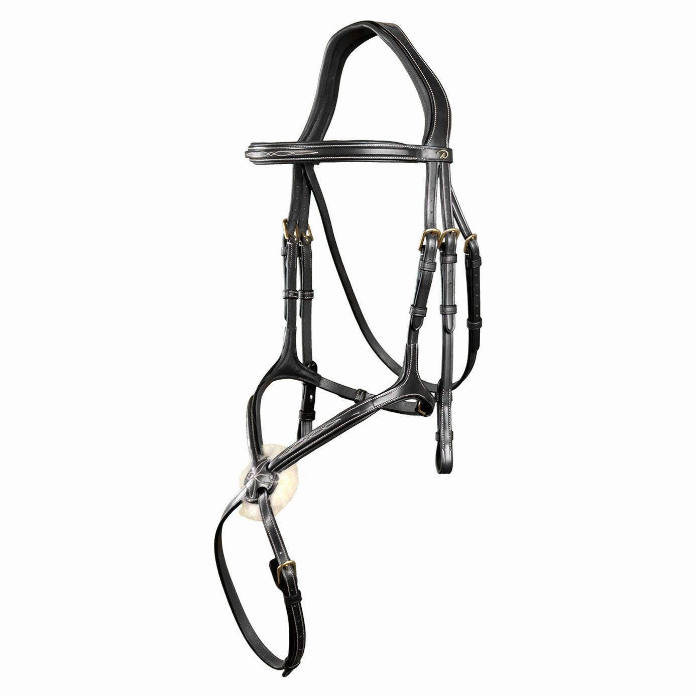 Dy'on D Collection Grackle Noseband Bridle - Black