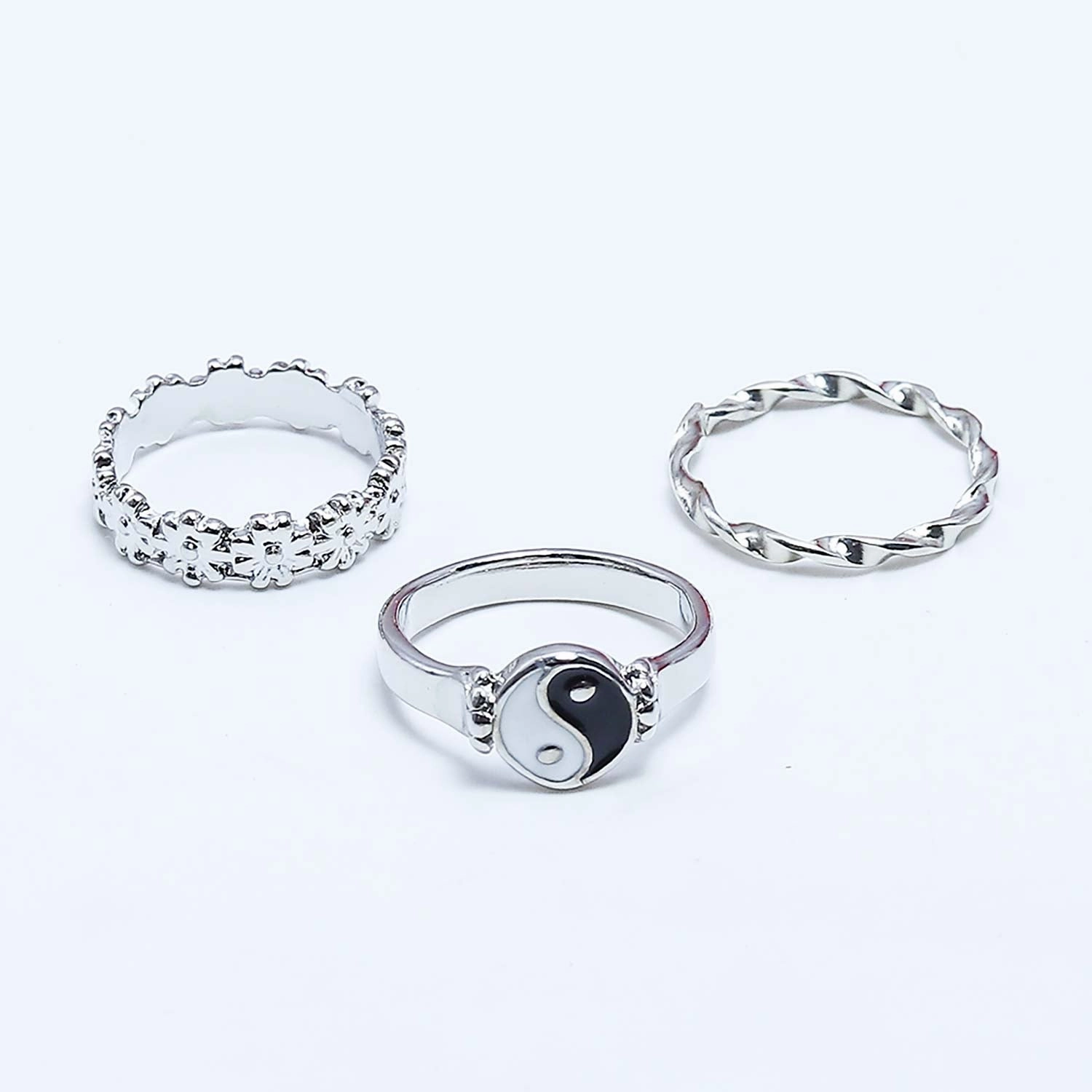 Earing Set Of Rings 3 Pcs (50101)  - Fluffy