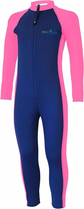 EcoStinger® Girls Full Body Swimsuit UV Swimwear Chlorine Resistant UPF50  Navy Pink