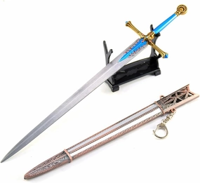 Eldens Rings Caria Knight's Sword Model 11.8 inch Metal Replica with Display Stand - Collectible Action Figure, Desk Decor, Party Gift, Display Piece