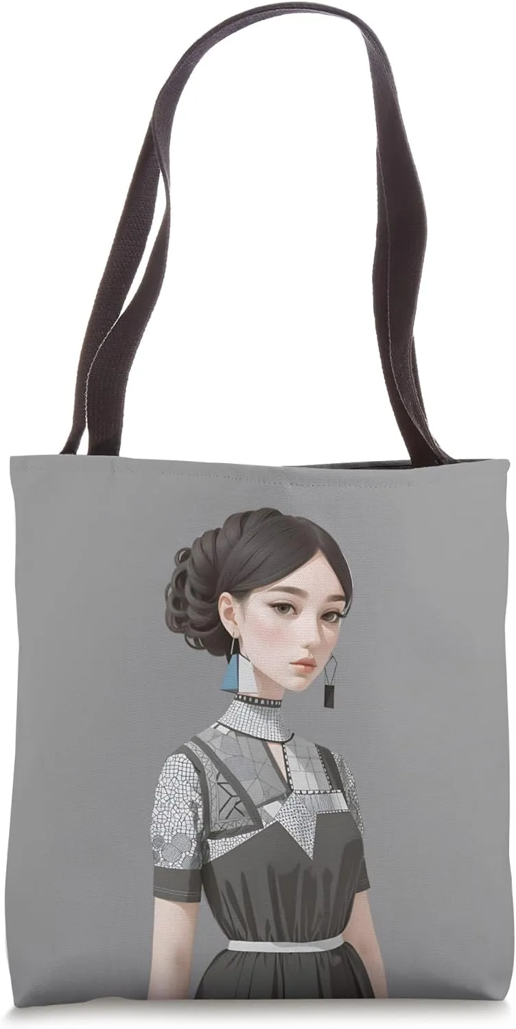 Elegant Woman Silhouette - Vintage Minimalist Art Tote Bag
