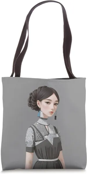 Elegant Woman Silhouette - Vintage Minimalist Art Tote Bag