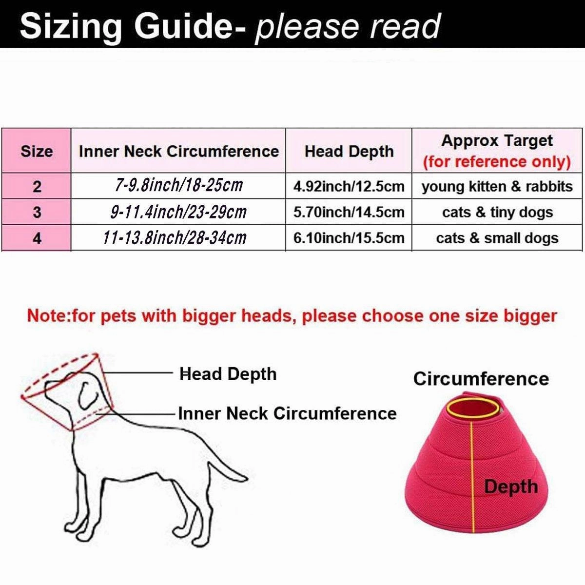 Elizabethan Collar Anti Licking Biting Pet Collar for Cats and Dogs Recovery Use