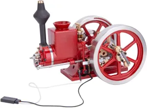 Engine Model Kit, 4 Stroke Hit and Miss Engine Motor Model HM-01 7cc Engine Kit, Fixed Horizontal Model Engine Kit with High and Low Speed Shift Lever, Physics Experiment Toys Gifts, Type 2