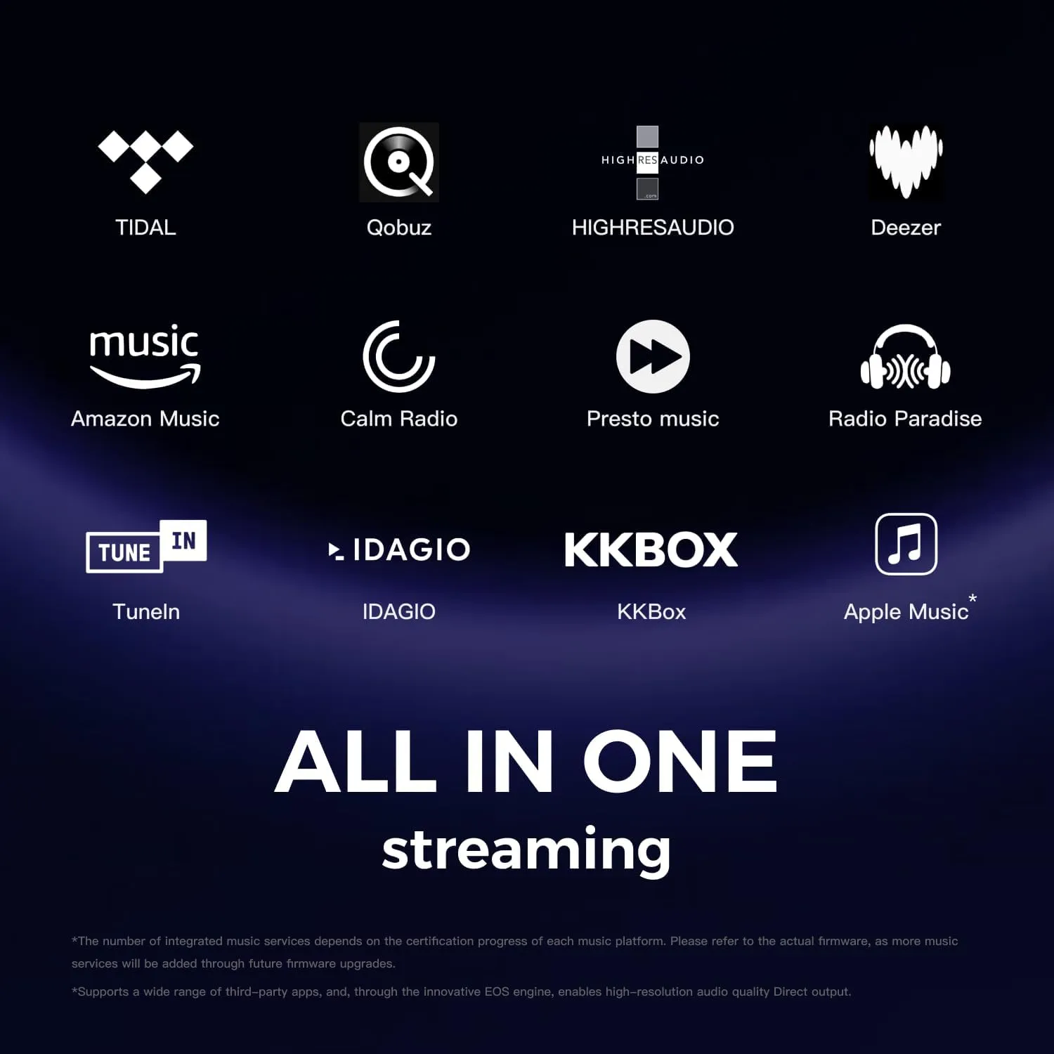 EVERSOLO DMP-A8 Music Streamer,DAP,DAC,Preamp,4GDDR4  64GeMMC AK4191EQ AK4499EX,ARC Input,IIS Output,UV Meters,spectrums,Parametric EQ,Pre AMP 10dB Analog gain,DSD512 PCM768kHz/32bit Black