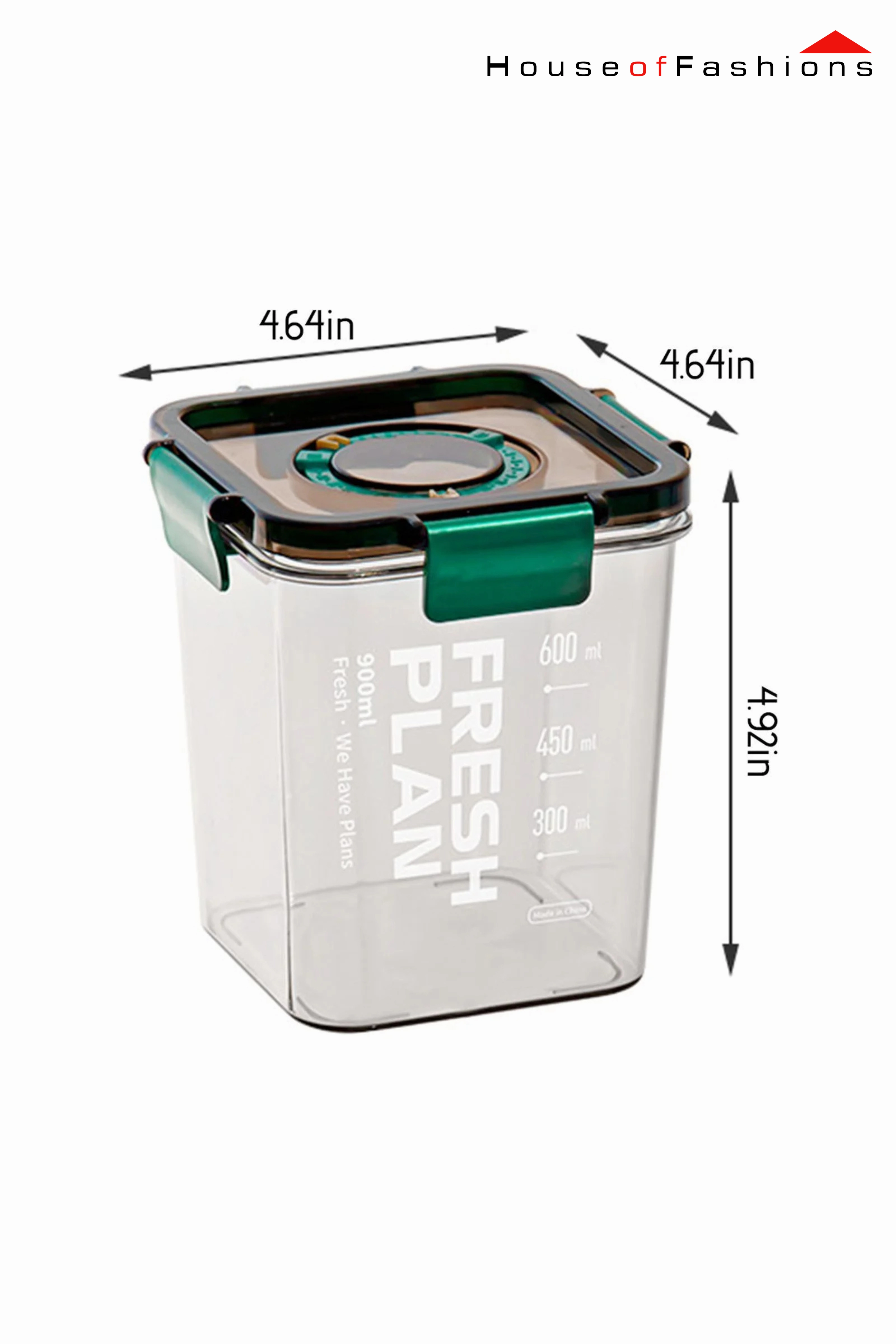 Extra Large Airtight Food Storage Container with Lid – Clear Kitchen Organizer for Flour, Sugar, Rice, Cereal, Snacks – 900ml