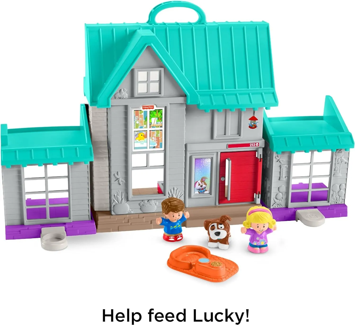 Fisher-Price Little People Toddler Toy Big Helpers Home Playset with Music Lights & Figures for Preschool Pretend Play Kids Ages 1  Years