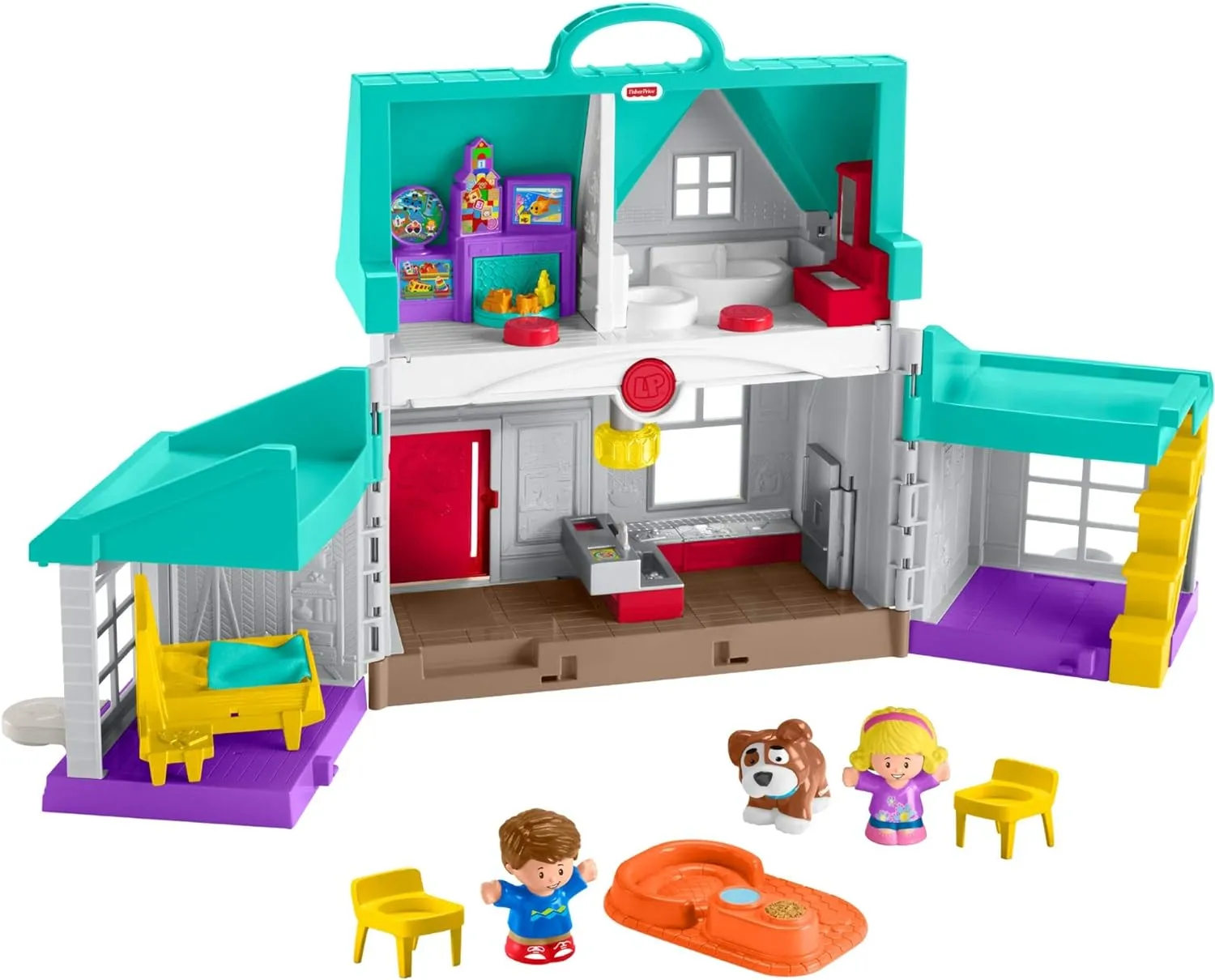 Fisher-Price Little People Toddler Toy Big Helpers Home Playset with Music Lights & Figures for Preschool Pretend Play Kids Ages 1  Years