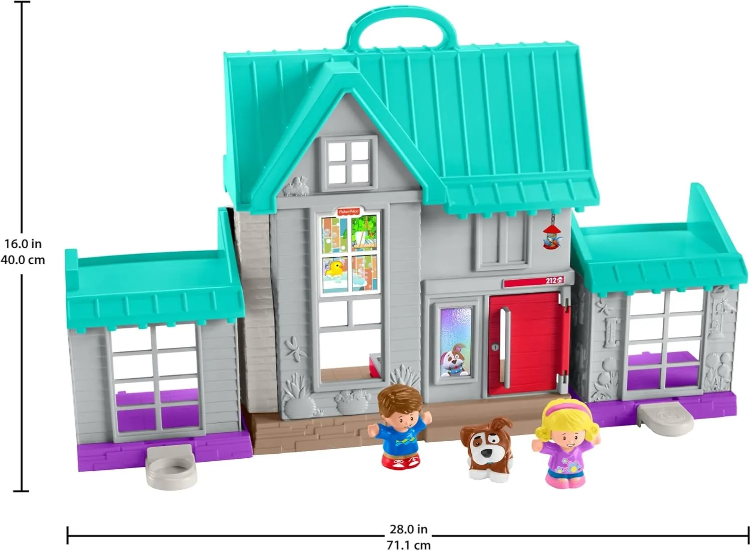 Fisher-Price Little People Toddler Toy Big Helpers Home Playset with Music Lights & Figures for Preschool Pretend Play Kids Ages 1  Years