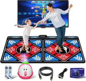 Flannel Dance Mat for Kids and Adults, Electronic Dance Pad for TV, Camera Dancing mat for Exercise&Game,Plug& Play Game for Kids,Gifts for Girls & Boys Ages 3 