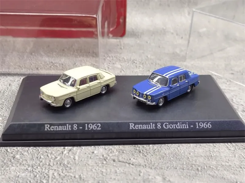 FloZ for Atlas for Renault 8 1962 & for Renault 8 for Gordini 1966 Civil Racing Dual car Set 1:87 Truck Pre-Built Model