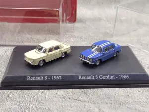 FloZ for Atlas for Renault 8 1962 & for Renault 8 for Gordini 1966 Civil Racing Dual car Set 1:87 Truck Pre-Built Model
