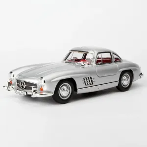 FloZ for NOREV 1954 for Mercedes for Benz for 300SL Gull Wing Door W198 Silver 1:18 Truck Pre-Built Model