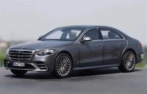 FloZ for NOREV for Mercedes for Benz for S-Class for S600 for AMG W223 2021 Gray Gray Inside 1:18 Truck Pre-Built Model