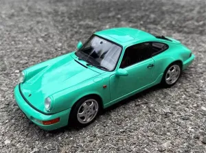 FloZ for NOREV for Porsche for 911 for 964 for Carrera 4 1992 for Tiff Blue Hardtop 1:18 Car Pre-Built Model