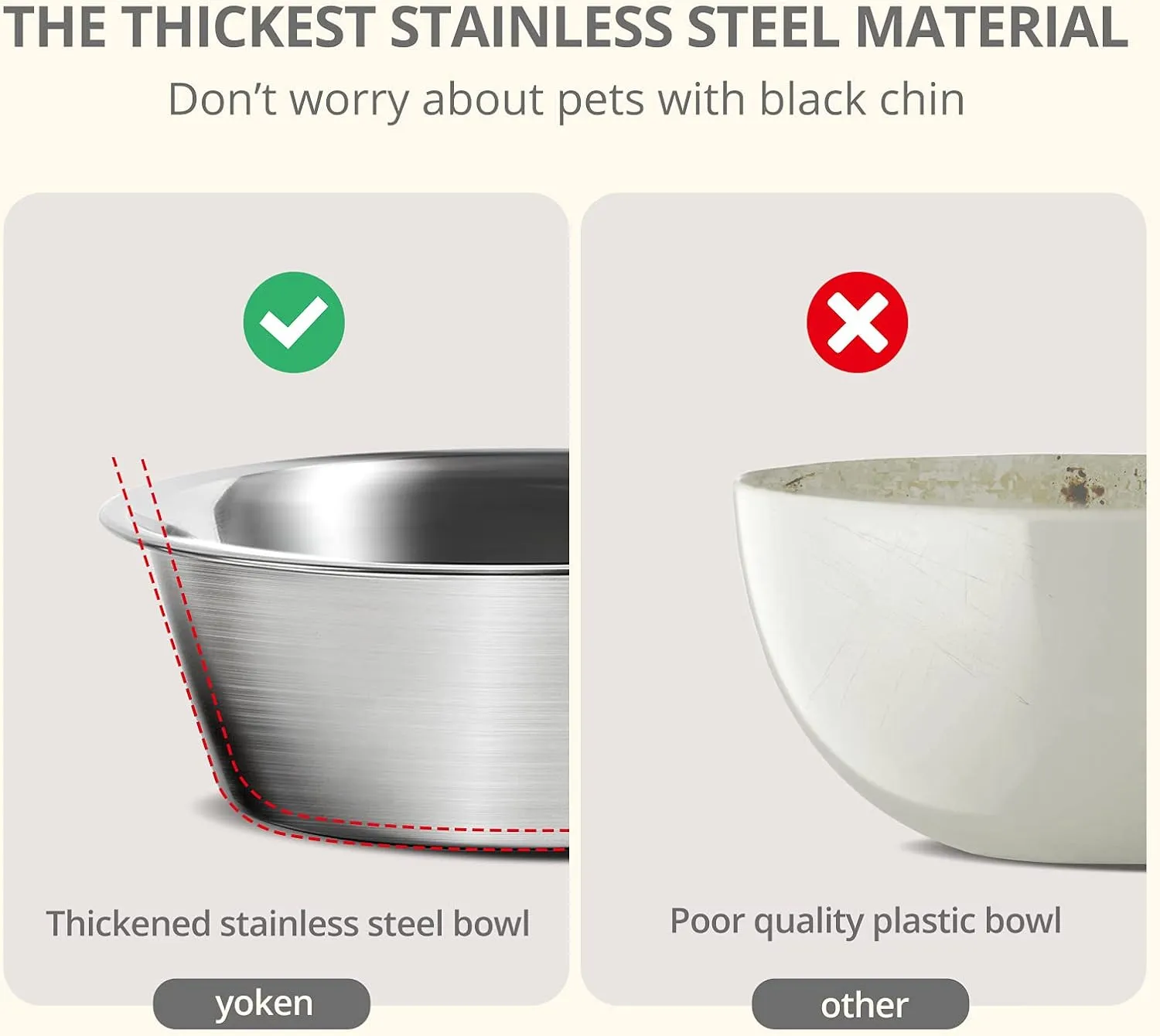 Fluffydream Elevated Dog Bowls,[Prevention of Vertebrae Disease][Super Non-Slip] Dog Bowl with Stainless Steel Bowl,High Capacity,forMedium/Small Size Dogs